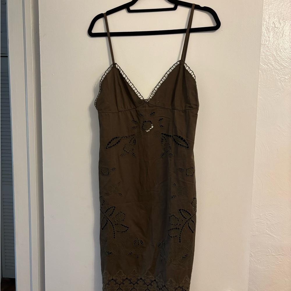Elegant Olive Green Anthropologie Sundress
NWT
Size Small